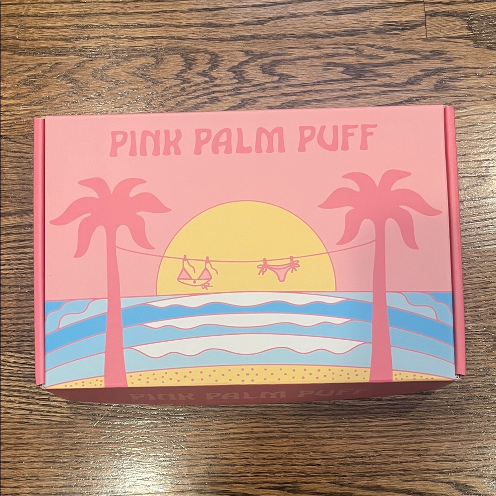 Pink Palm Puff Swim Bikini Box Only
